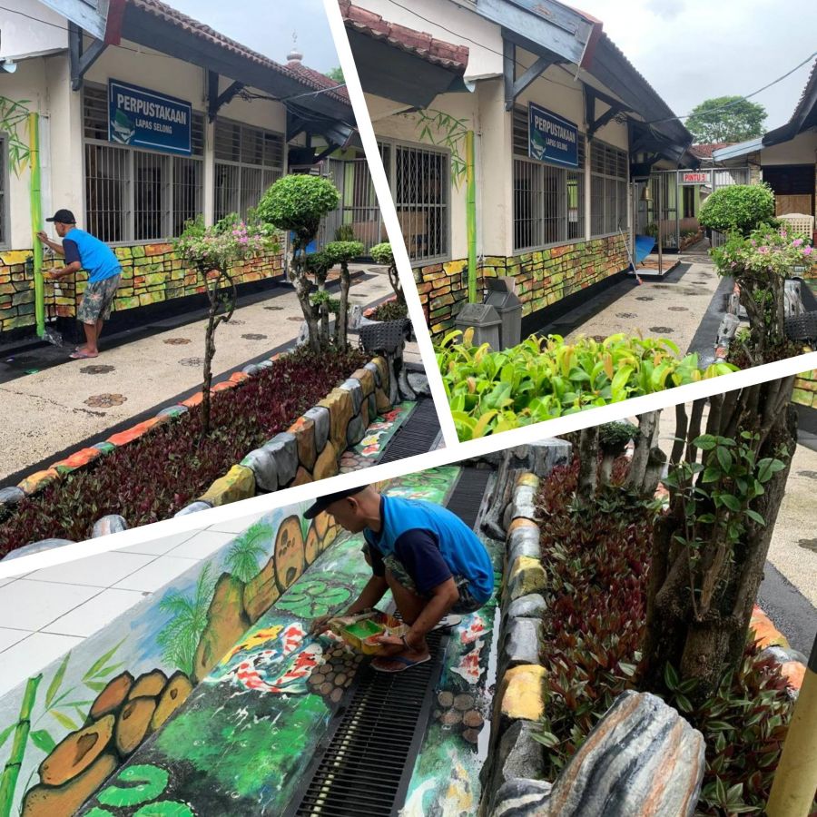 Menyongsong 2025 dengan Warna: WBP Lapas Selong Hidupkan Seni di Balik Jeruji