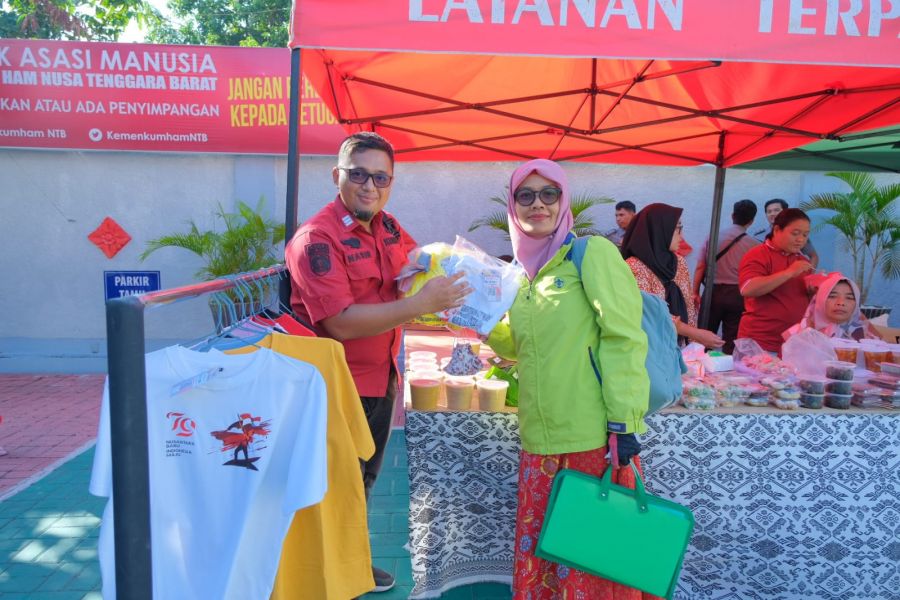 Meriah! Legal Expo Kemenkumham NTB 2024 Menampilkan Produk Olahan Kreatif Lapas Kelas IIB Selong