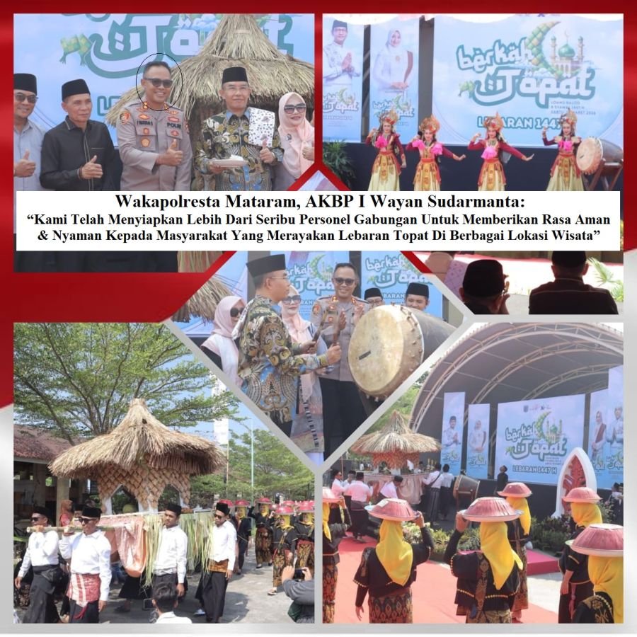 Meriah! Perayaan Lebaran Topat di Pantai Loang Baloq Dihadiri Wakapolresta Mataram dan Forkopimda