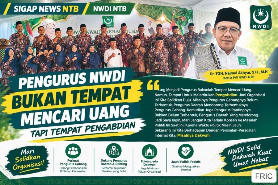 MUSDA II NWDI Lotim Tetapkan TGH Sholah sebagai Ketua, Konsolidasi 21 Kecamatan Jadi Prioritas