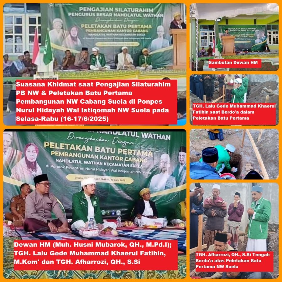 Nyala Inspirasi Maulana Syekh: Semangat Juang 1953 Terwujud Lewat Peletakan Batu Pertama NW Suela