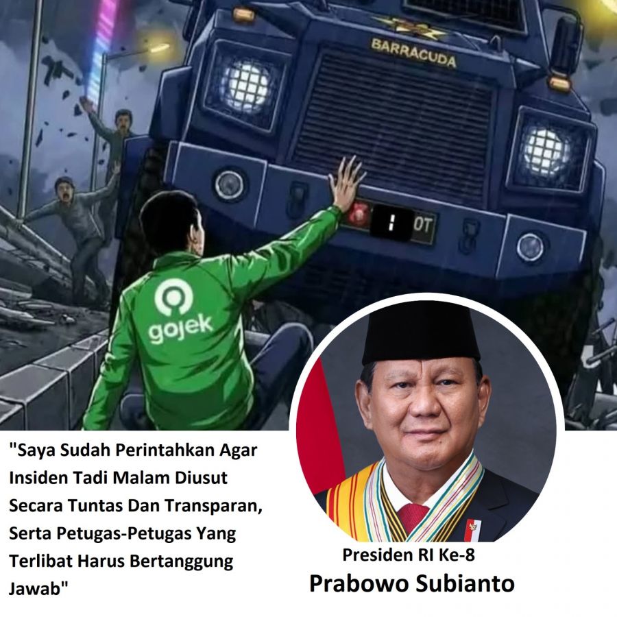 OJOL Affan Kurniawan Tewas saat Demo DPR, Ini Pesan Presiden Prabowo