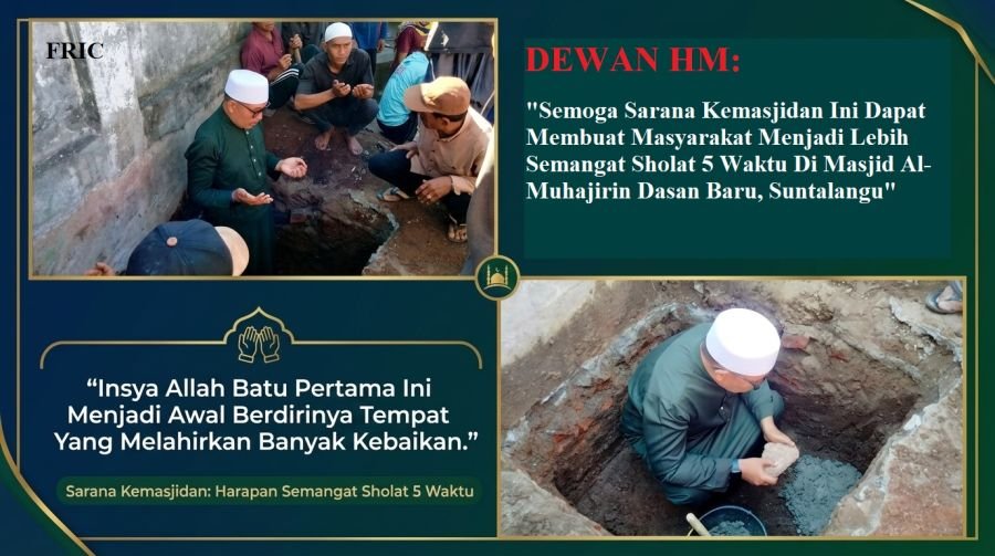 Dewan HM Wujudkan Harapan Warga, Pembangunan Sarana Kemasjidan Al-Muhajirin Dasan Baru Resmi Dimulai