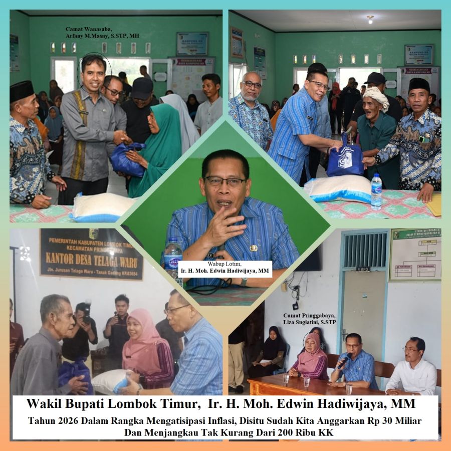 Pemda Lotim Salurkan 15.405 Paket Sembako, Sejalan Dengan Target Nol Kemiskinan Ekstrim Pada 2027