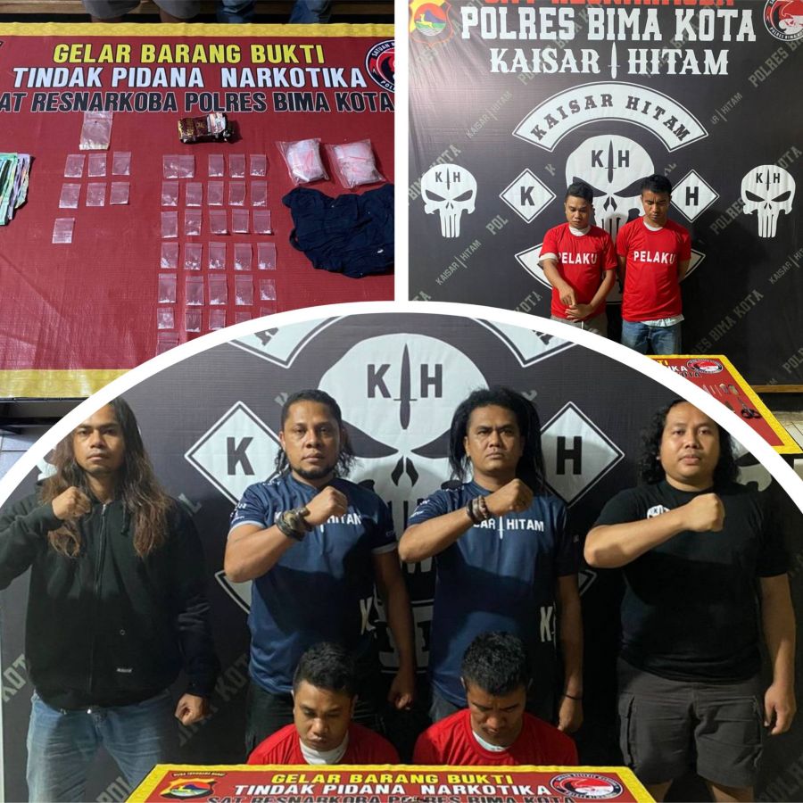 Pengungkapan Fantastis! Polres Bima Kota Ungkap Jaringan Narkotika di Dua Lokasi Strategis