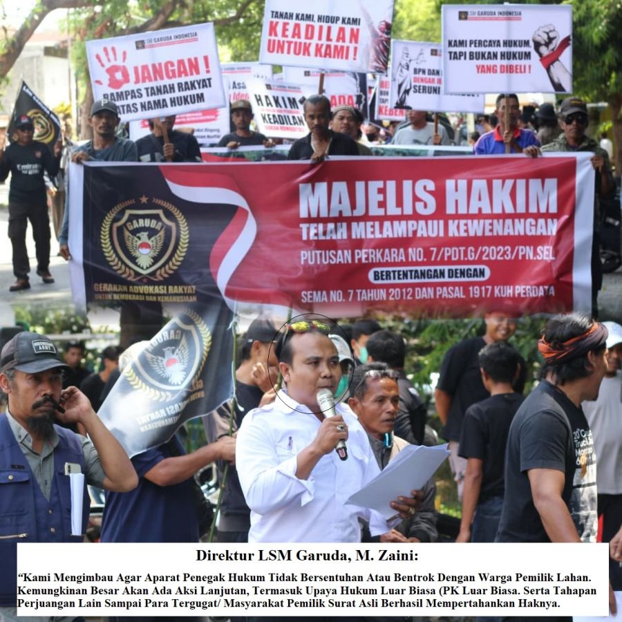 PN Selong Diduga Masuk Angin! Masa Dokumen Fotokopian Menang Melawan 14 Orang Pemilik Surat Asli