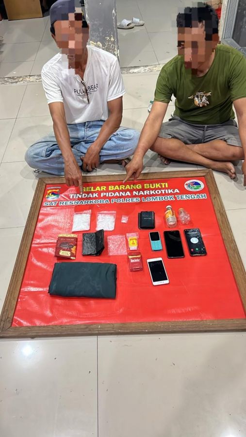 Polres Lombok Tengah Gulung Sindikat Sabu, 139,67 Gram Narkoba Disita dari Dua Pelaku