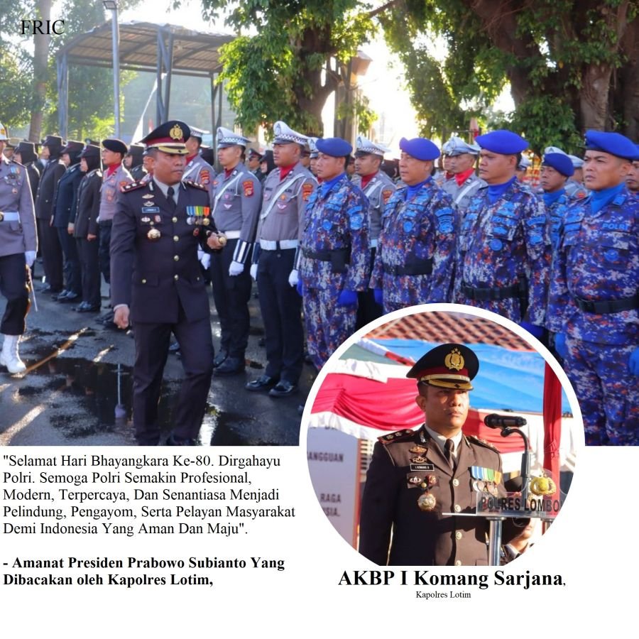 Polres Lotim Gelar Upacara Hari Bhayangkara Ke-80, Tegaskan Komitmen Polri Hadir untuk Masyarakat