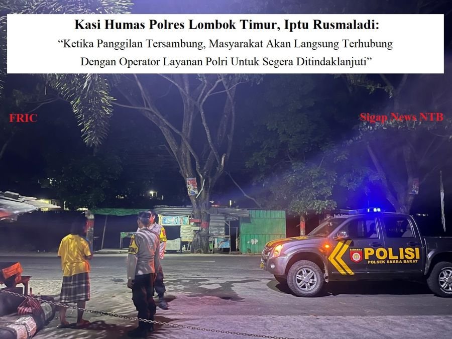 Polsek Sakra Barat Intensifkan Patroli Malam, Antisipasi 3C dan Pencurian Ternak di Titik Rawan