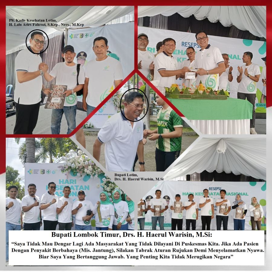 Resepsi HKN Ke-61: Bupati Lotim Siap Pasang Badan Untuk Nakes Langgar Aturan Demi Selamatkan Pasien