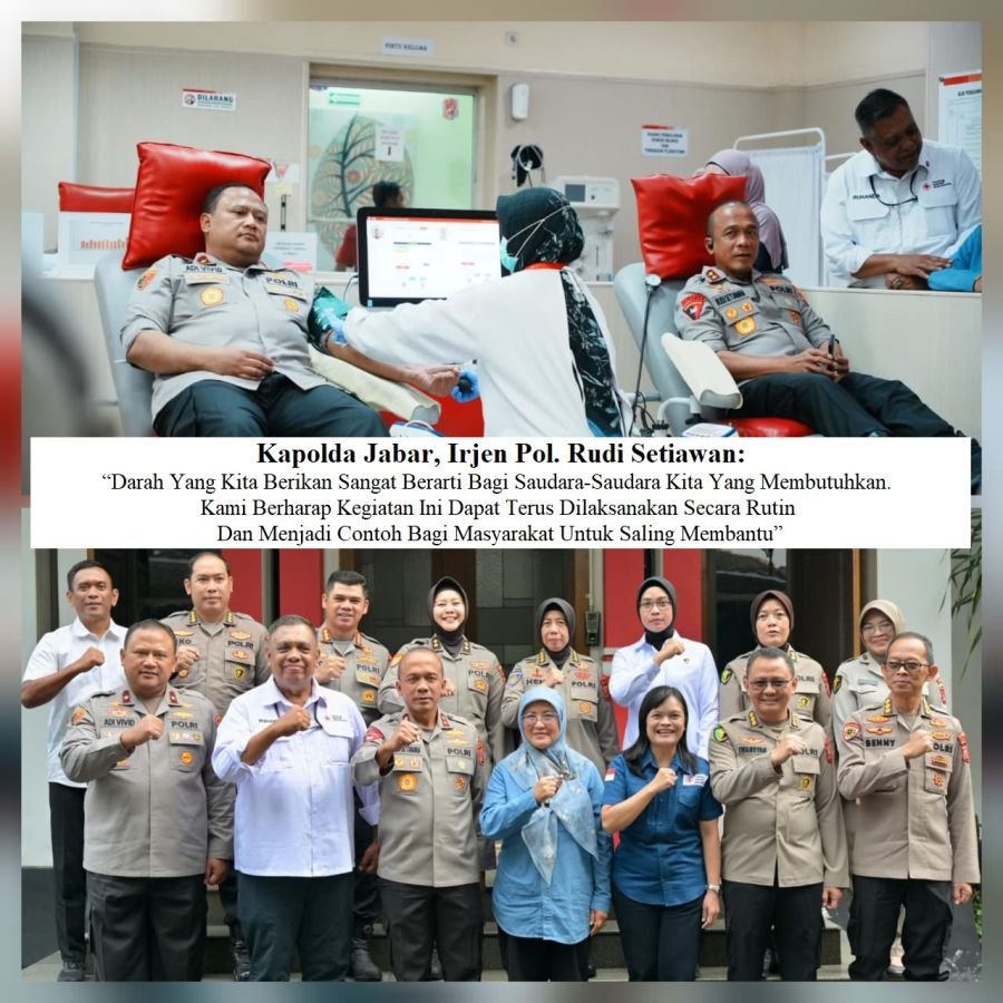 Salut! Kapolda Jabar Turun Langsung, Donor Darah di PMI Kota Bandung Wujud Nyata Kepedulian Polri