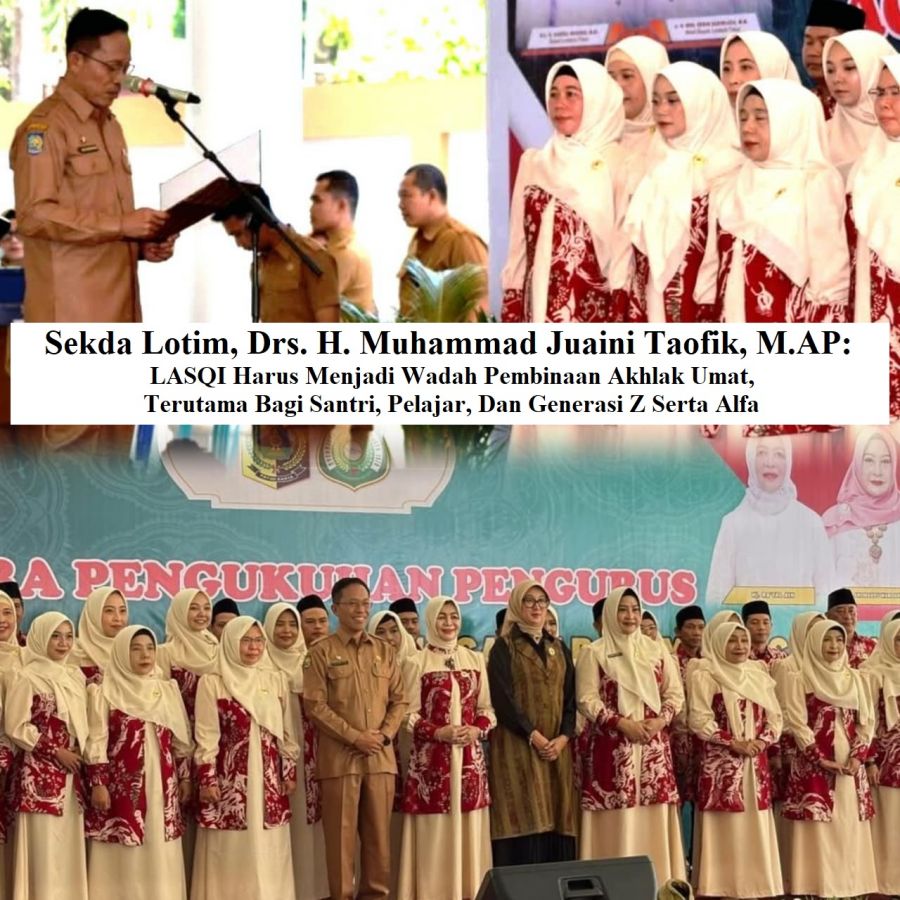 Sekda Kukuhkan Pengurus LASQI Nusantara Jaya Lotim Periode 2025–2030: Kolaborasi Bina Generasi Muda