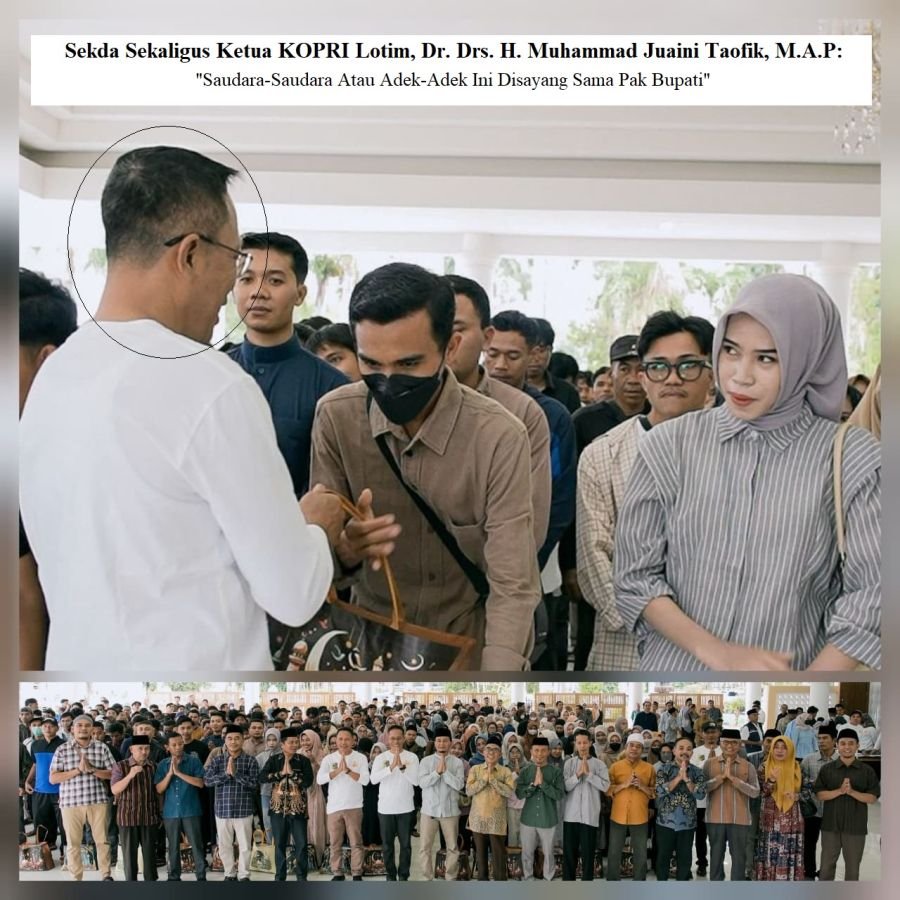 Sekda Lotim Berikan Pesan Haru, saat KORPRI Bagikan Parcel Lebaran untuk Tenaga Honorer Non-Database