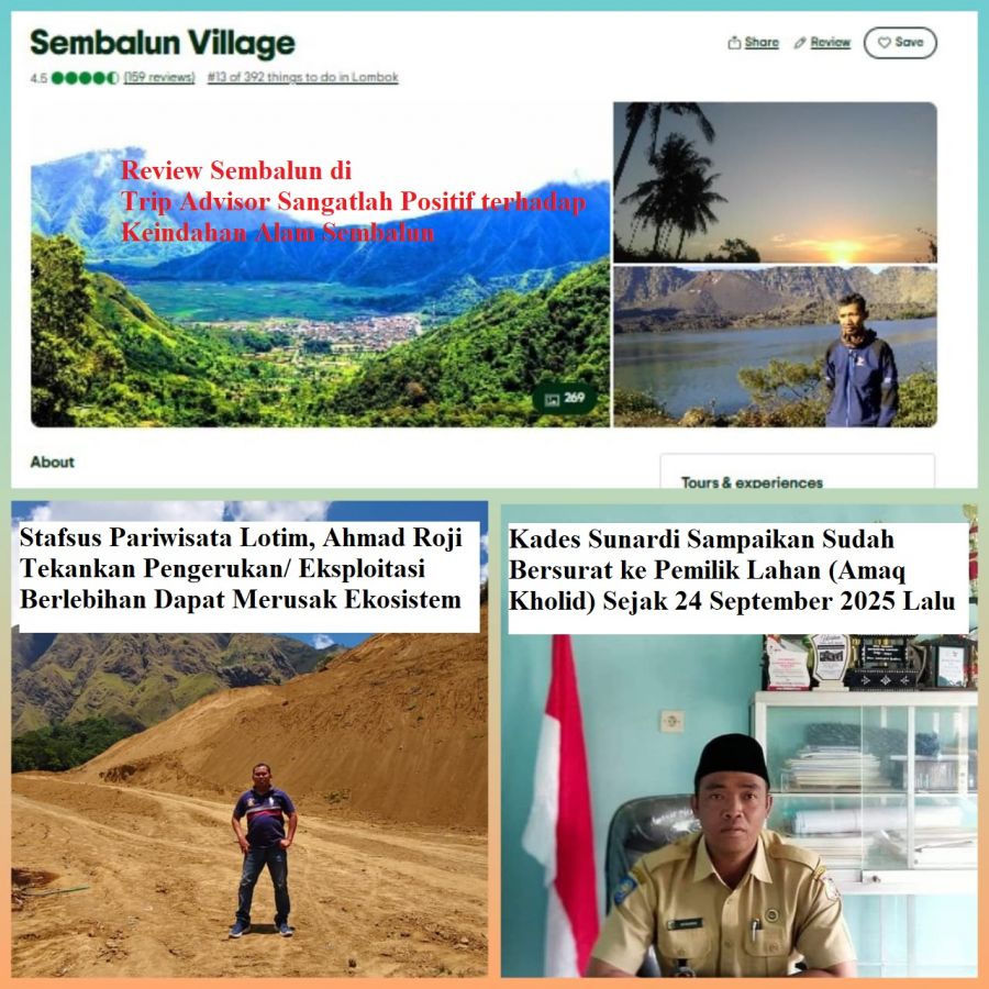 Sembalun: World’s Best pada 2016, Viral Pengerukan, Klarifikasi Kades, & Seruan Stafsus Ahmad Roji