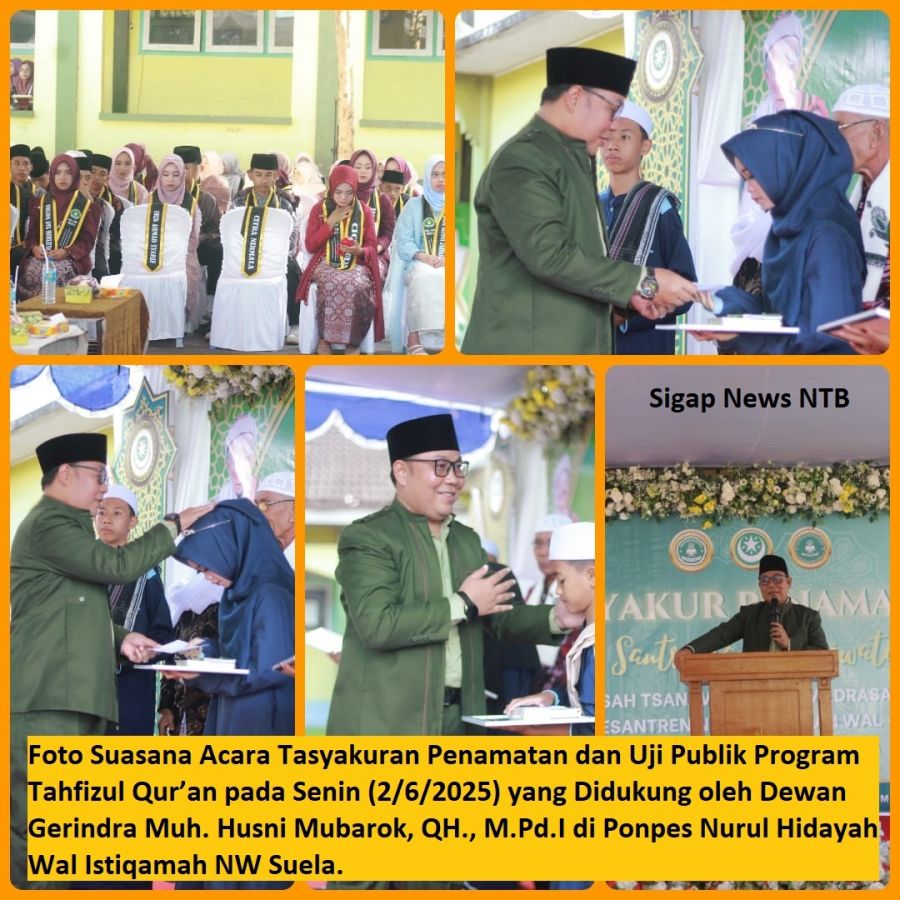 Seribu Mushaf untuk Para Tahfiz, Dewan HM Fraksi Gerindra Wujudkan Kepedulian Sosial di Suela