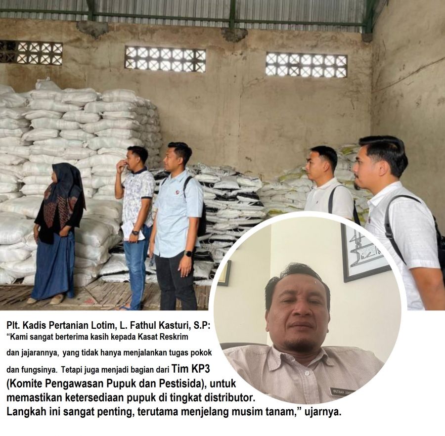 Sinergi Polres Lotim dan KP3: Pastikan Pupuk Bersubsidi Tepat Sasaran di Musim Tanam 2025
