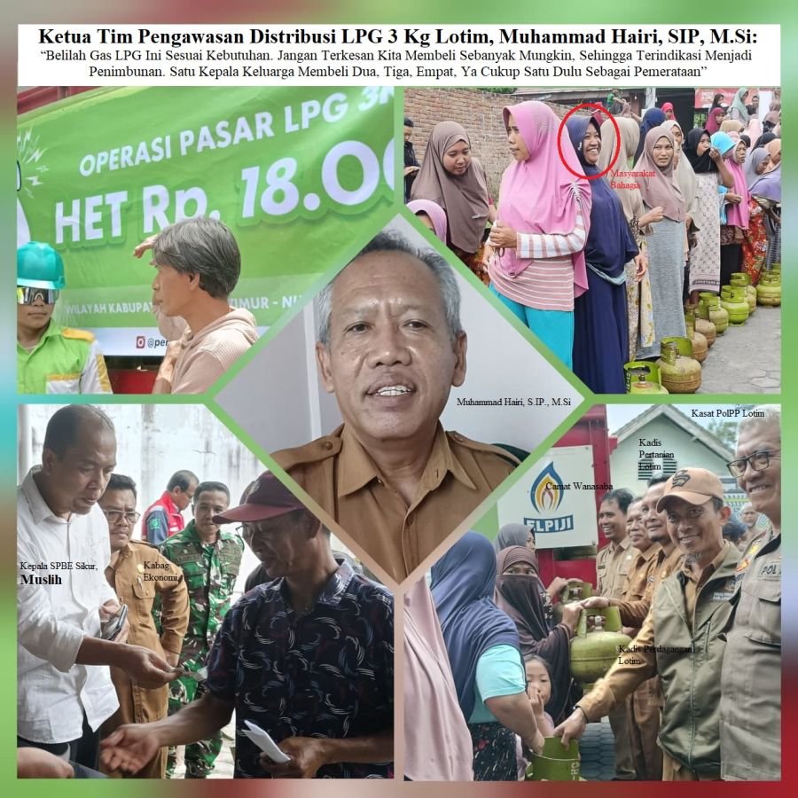 Stabilisasi Harga & Atasi Kelangkaan, Bupati Lotim Gelar Operasi Pasar LPG 3 KG di 4 Kecamatan