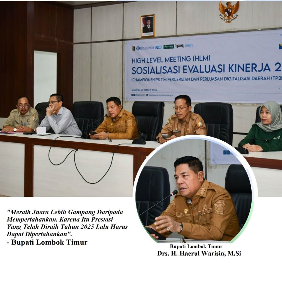 TP2DD 2026: Bupati Lotim Harapkan Peningkatan Transaksi Non Tunai Sektor Pajak & Retribusi Daerah