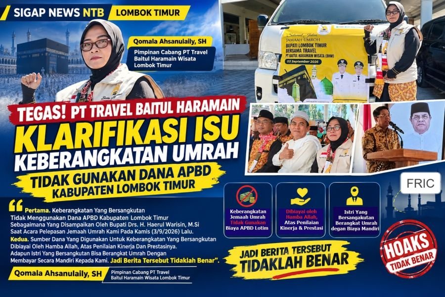 Travel Baitul Haramain Klarifikasi Soal Umrah Kabag Lalu Azmi: Bukan Dana APBD, Dibiayai Hamba Allah