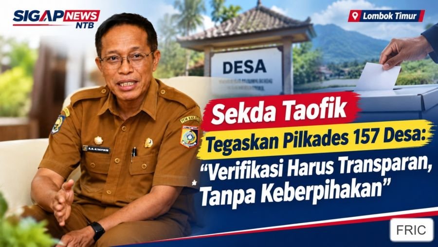 Verifikasi 157 Balon Kades Dimulai 28 Oktober, Sekda Lotim Tegaskan Keputusan Wajib Lewat Pleno