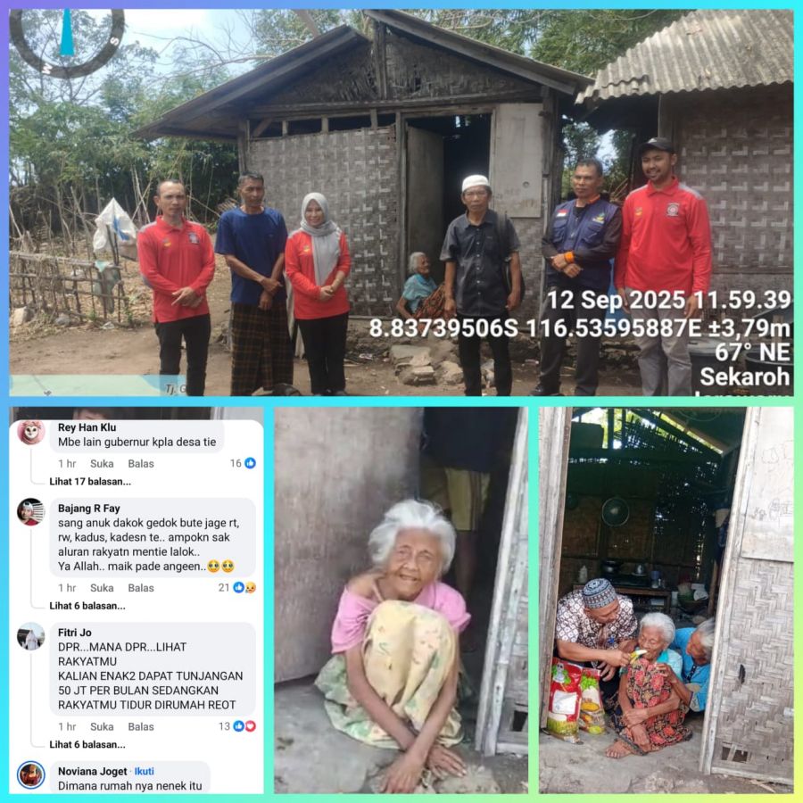 Viral di Medsos! Kondisi Warga Jerowaru Hidup Memprihatinkan, Dinsos & Baznas Lotim Respon Cepat