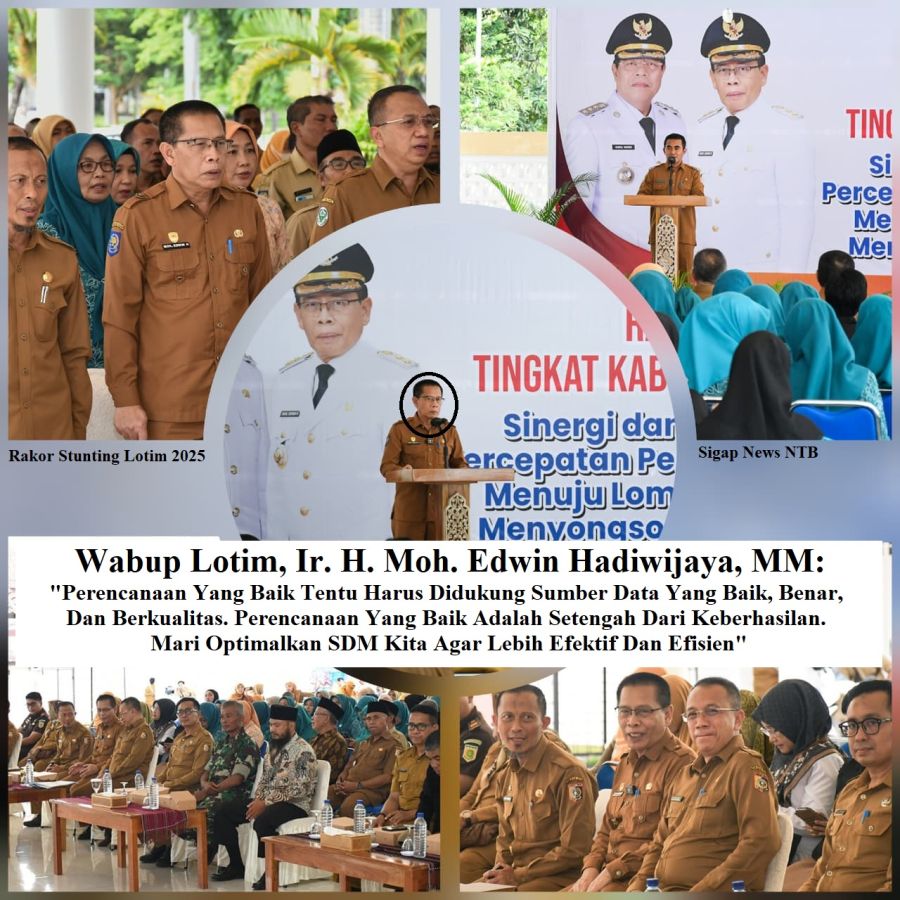 Wabup Edwin Pimpin Rakor Stunting Lotim, Perkuat Sinergi Lintas Sektor Menuju Generasi Emas 2045