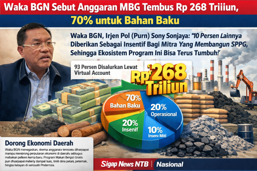 Waka BGN Sebut Anggaran MBG Tembus Rp 268 Triliun, 70% untuk Bahan Baku