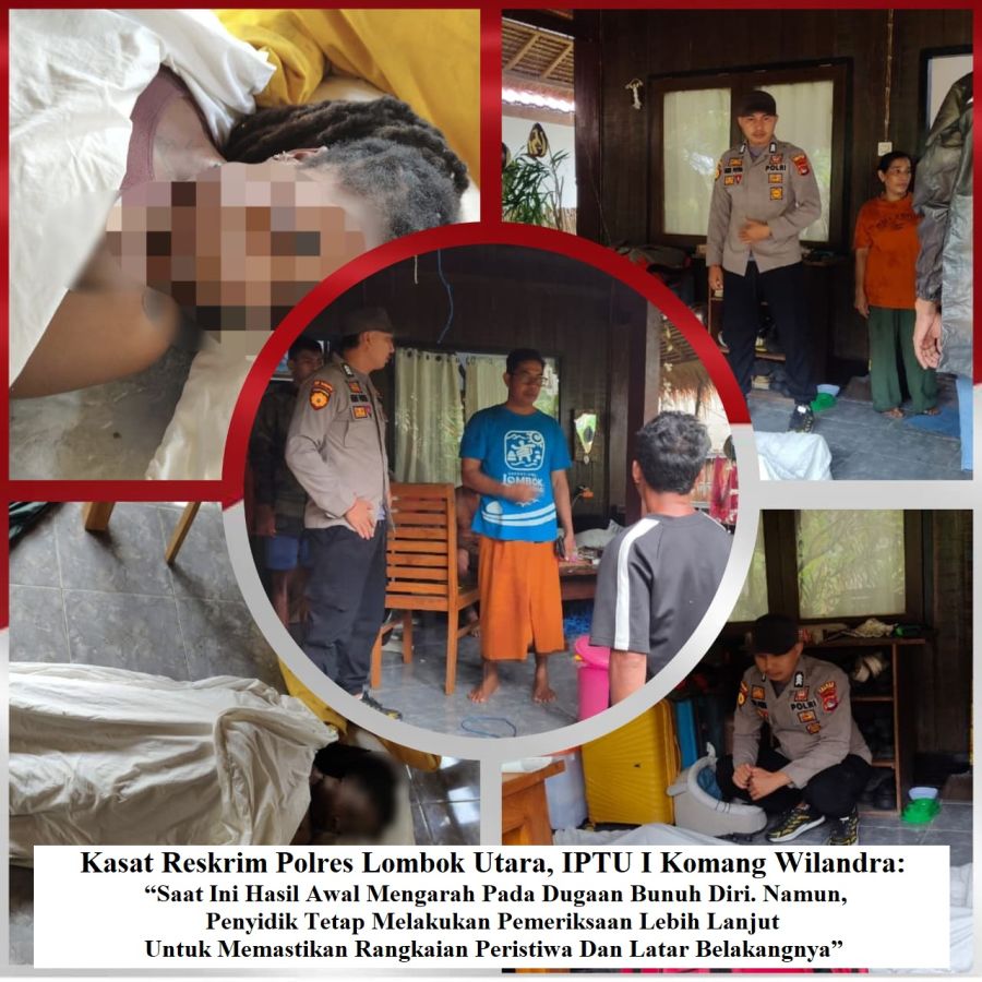 WNA Prancis Ditemukan Meninggal di Gili Air, Polisi Dalami Dugaan Gantung Diri di Teras Kontrakan