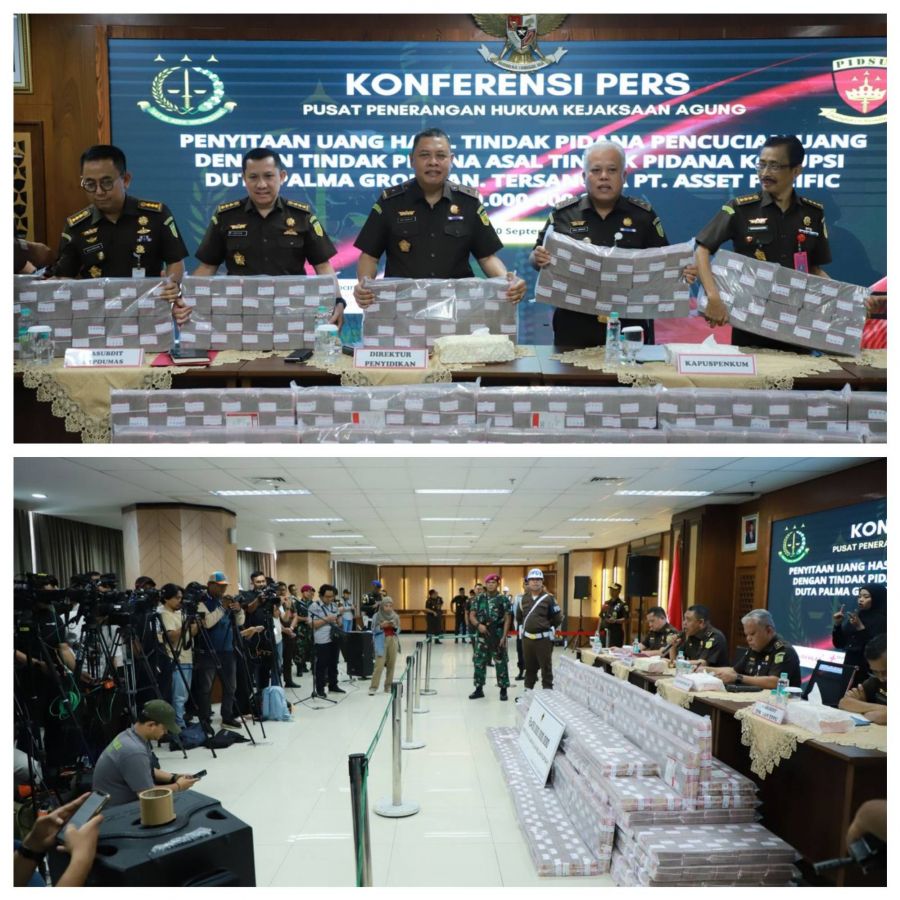 Wow! Inilah Penampakan Uang Rp 450 M, dari Kasus TPPU Lahan Ilegal Kelapa Sawit PT Duta Palma Group