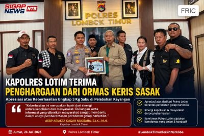 ormas-keris-sasak-berikan-penghargaan-kepada-kapolres-ariakta